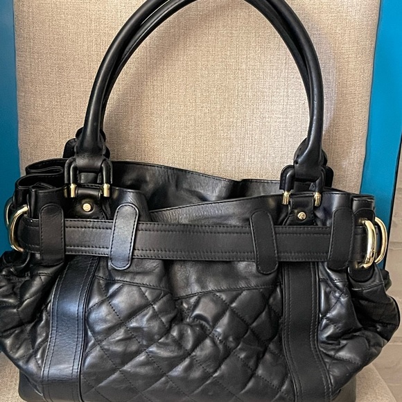 100% Authentic Burberry soft black leather handbag EUC - Picture 4 of 17